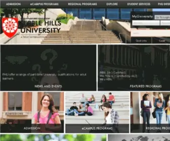 Pebblehills.edu(A Truely International University) Screenshot