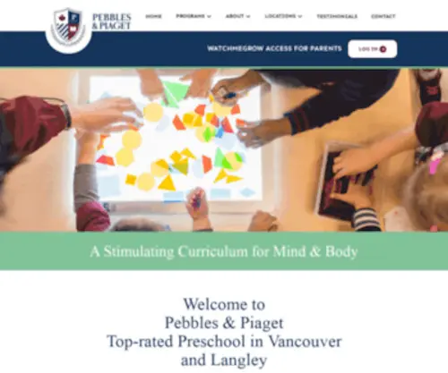 Pebblesandpiaget.ca(Junior Kindergarten Vancouver) Screenshot