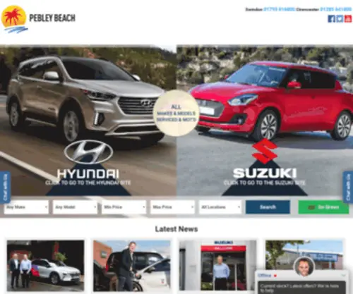 Pebley.co.uk(New And Used Suzuki & Hyundai Vehicles At Pebley Beach In Swindon And Cirencester) Screenshot