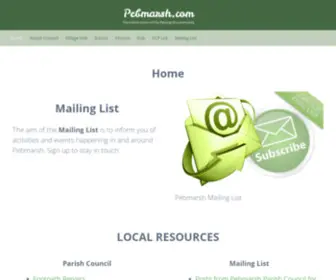 Pebmarsh.com(The online home of the Pebmarsh community) Screenshot