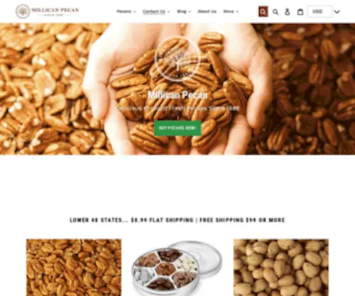 Pecancompany.com(Millican Pecan) Screenshot