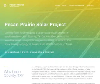 Pecanprairiesolar.com(ConnectGEN) Screenshot