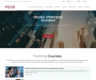 Pecb.com(ISO Training) Screenshot
