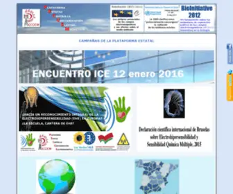 Peccem.org(Plataforma Estatal Contra la Contaminacion Electro) Screenshot