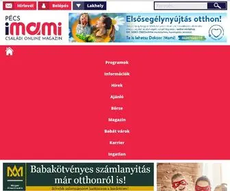 Pecsimami.hu(Kezdőoldal) Screenshot