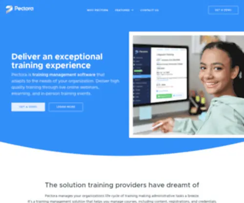 Pectora.com(Training management software) Screenshot