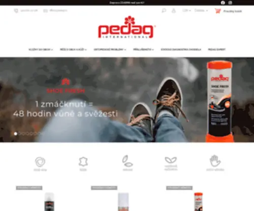 Pedag.cz(Prémiové vložky do bot a ortopedické doplňky) Screenshot