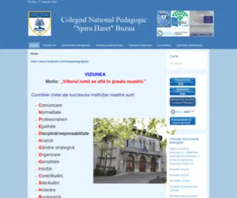 Pedagogicbuzau.ro(Site-ul Colegiul National Pedagogic "Spiru Haret" Buzau) Screenshot