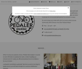 Pedalerwineandbeer.com(Pedaler Wine & Beer) Screenshot