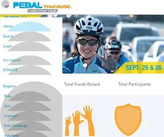 Pedalthecause.org(Pedal the Cause) Screenshot