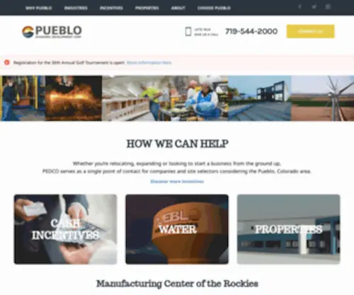 Pedco.org(Pueblo Economic Development Corp) Screenshot