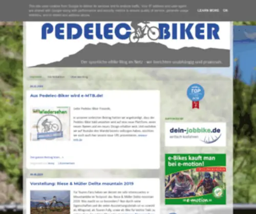 Pedelec-Biker.de(Aktuelle eBike Tests und Erfahrungsberichte rund um sportliche e) Screenshot