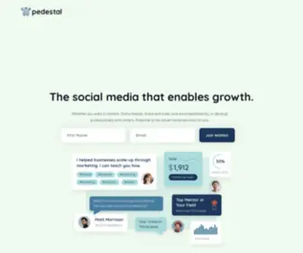 Pedestalapp.com(Join Waitlist) Screenshot