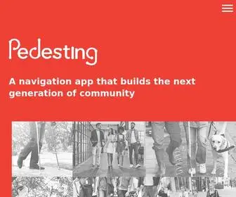 Pedesting.com(A navigation app that builds the next generation of community) Screenshot