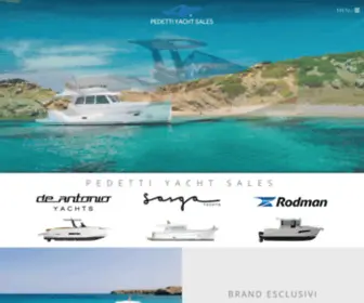 Pedettiyacht.com(Pedetti Yacht Sales) Screenshot