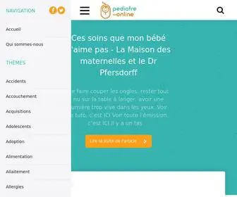 Pediatre-Online.fr(Plate forme et blog) Screenshot