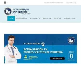 Pediatria.org.pe(Sociedad Peruana de Pediatría) Screenshot