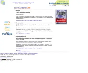 Pediatricneurosciences.com(Journal of Pediatric Neurosciences) Screenshot
