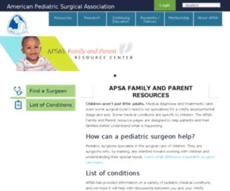 Pediatricsurgerymd.org(APSA Family Site) Screenshot