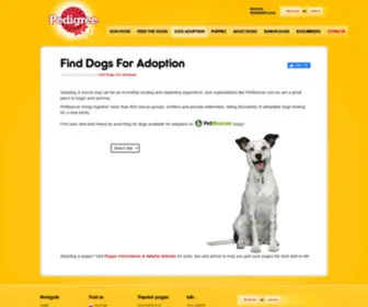 Pedigreeadoptiondrive.com.au(Find Dogs for Adoption) Screenshot