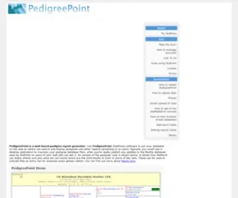 Pedigreepoint.com(PedigreePoint) Screenshot