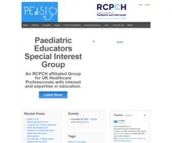 Pedsig.co.uk(Paediatric Educators Special Interest Group) Screenshot