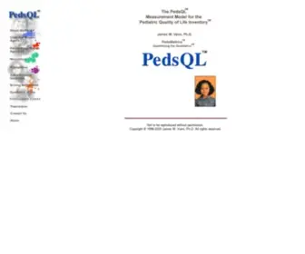 Pedsql.org(PedsQL TM (Pediatric Quality of Life Inventory TM)) Screenshot