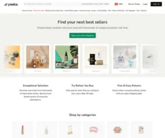 Peeba.com(The smarter way to buy for your store) Screenshot