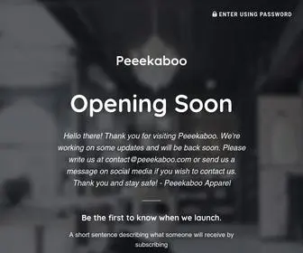 Peeekaboo.com(Peeekaboo) Screenshot