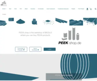 Peek-Shop.de(We offer PEEK products in our B2B online) Screenshot