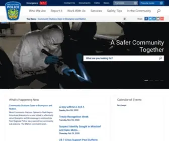 Peelpolice.on.ca(Peel Regional Police) Screenshot