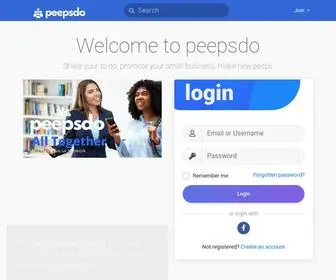 Peepsdo.com(Small business social network) Screenshot