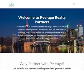 Peeragerealty.com(Peerage Realty Partners) Screenshot