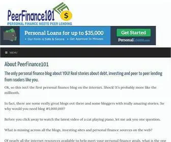 Peerfinance101.com(PeerFinance) Screenshot