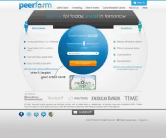 Peerform.com(Peer to Peer Loans) Screenshot