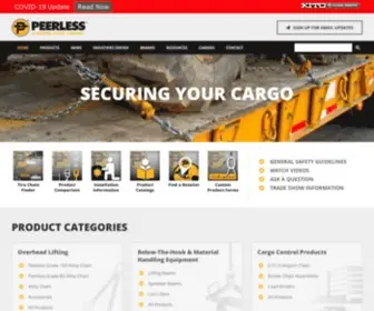 Peerlesschain.com(Peerless Industrial Group) Screenshot