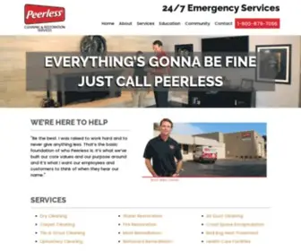 Peerlessrestoration.com(Peerless Cleaning and Restoration) Screenshot