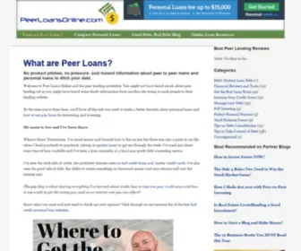 Peerloansonline.com(What are Peer Loans) Screenshot