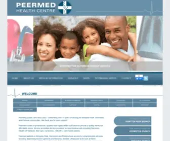 Peermed.co.za(Peermed Health Centre Germiston Pretoria and Kempton Park) Screenshot