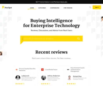 Peerspot.com(Enterprise Tech Product Reviews from Real Users) Screenshot