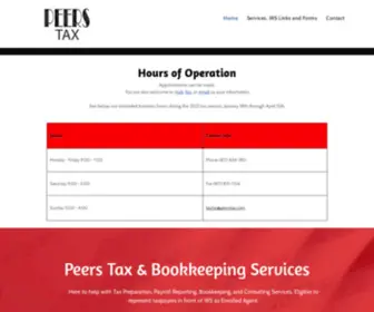 Peerstax.com(Peers Tax and Bookkeeping Services) Screenshot