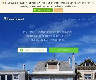 Peerstreet.com(Our real estate investing platform) Screenshot