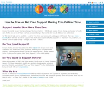 Peersupportcircles.org(How to Join or Organize a Support Group) Screenshot