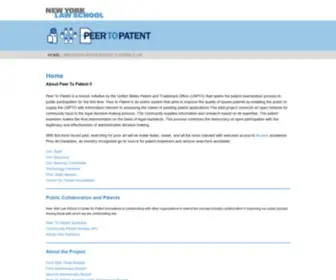 Peertopatent.org(Peer to Patent) Screenshot