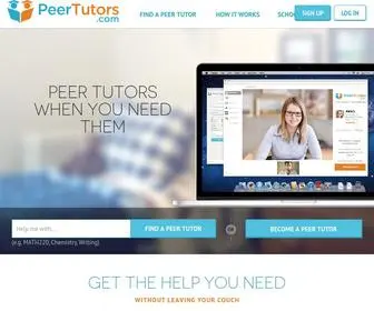 Peertutors.com(Free Peer Tutors) Screenshot