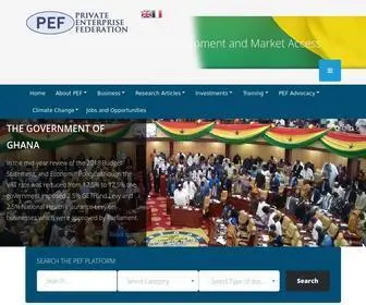 Pef.org.gh(Private Enterprise Federation) Screenshot