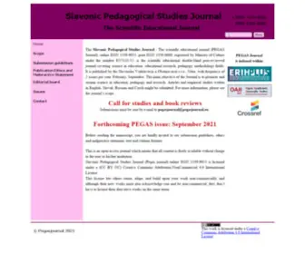 Pegasjournal.eu(The Slavonic Pedagogical Studies Journal) Screenshot