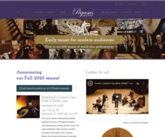 Pegasusearlymusic.org(Pegasus Early Music) Screenshot