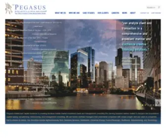Pegasusics.com(Award winning investment bank boutique and consulting firm) Screenshot