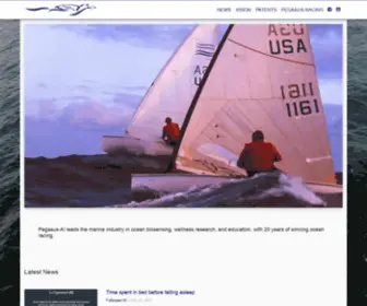 Pegasusracing.com(Pegasus-AI leads the marine industry in ocean biosensing, wellness research, and education, with 20 years of winning ocean racing) Screenshot